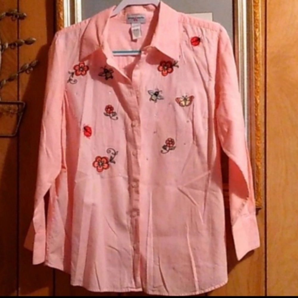 George & Martha Pink Women's Button Down Shirt